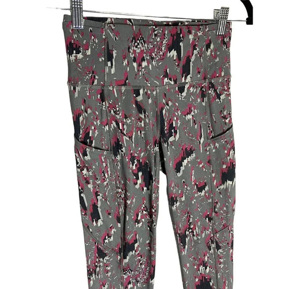 Lululemon Fast and Free High Rise Tight 25" Floral Flux Multi-sz 4 - Picture 9 of 9